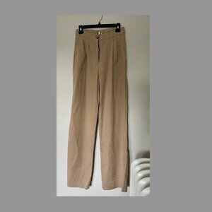Linen Blend High Waisted Pants US 4/ UK 8